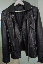 CIGNO NERO Lederjacke Damen Schwarz Gr 42 Neu