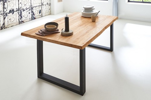 Esstisch baumkante massiv - baumkante,