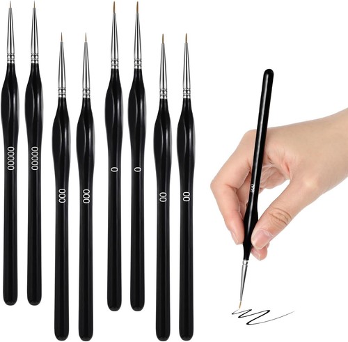 Feine detailpinsel set - detailpinsel, 8