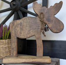 ❤ Großer rustikaler Elch aus Altholz, zum  stellen Weihnachten Advend Deko ❤