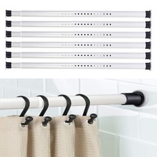 50-410cm Universal Teleskopstange Edelstahl Ohne Bohren Duschvorhangstange