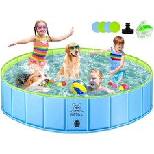 Hundepool, 120 x 30CM Hundebadewanne für Große Kleine Hunde, Faltbarer Hund P...