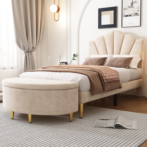Samt polsterbett bettgestell - samt,