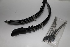 2 Stück  Schutzblech   20" schwarz glanz 60 mm mit  Streben