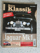 Motor Klassik 3/96 Glas 1600 GT Mercedes 300 SL Jaguar MK 1