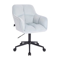 B-Ware JERRY Bürostuhl Konferenzstuhl Drehstuhl Chefsessel Samt Hellblau