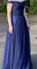 Elegantes Ballkleid Abendkleid Tüll lila Und Blau  Gr. 36 mit Schnürung