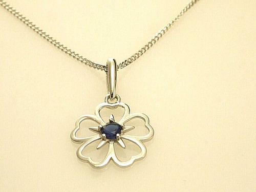 585 weissgold kette mit - weissgold,