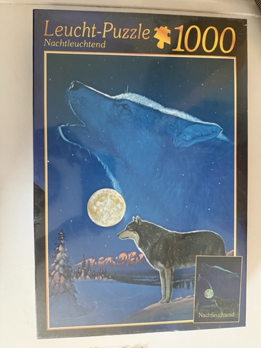 Leucht puzzle 1000 teile - leucht-puzzle, wolf
