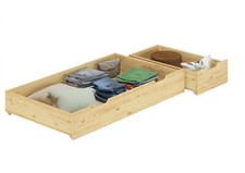 Bettkasten 2teilig Kiefer Einzelbett Seniorenbett Staukasten Ordnungshelfer