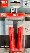 Tox Porenbetondübel 450 Ytox 10x55 mm (2 Stück) NEU & OVP