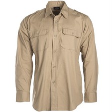 TROPENHEMD langarm khaki beige S-3XL Safarihemd sand 1/1 Arm Ripstop Baumwolle