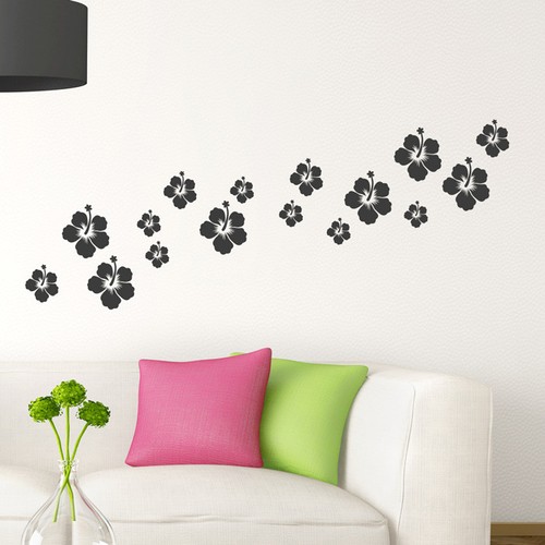Wandtattoo hibiskus - ,