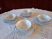 4 Seltmann Weiden Isolde Suppentassen Bastdekor