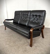 Ledersofa Vintage Couch Skandinavisches Design Dreisitzer Sofa Retro