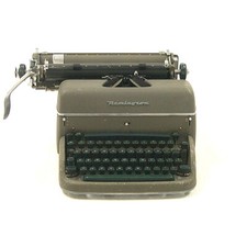 ALTE REMINGTON BÜROSCHREIBMASCHINE, Staubschutzhülle, 1960er Jahre