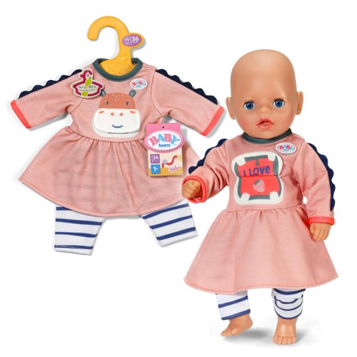 Puppenkleid dschungelmotiv - dschungelmotiv, 36