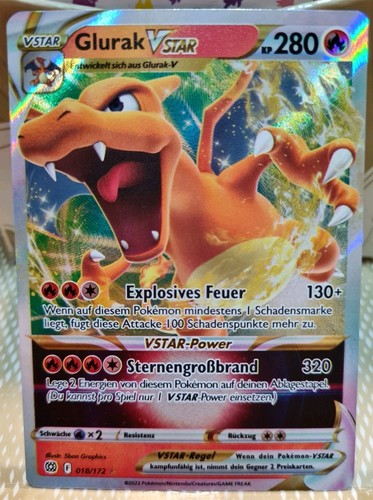 Pokemon karte glurak vstar - glurak,