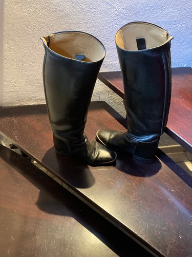 Leder reitstieffel mit - reitstieffel,