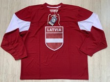 IIHF Lettland Eishockey Trikot LATVIJA Latvia Hockey Jersey Fan Shirt XL
