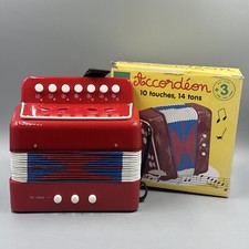 Villac Vintage Accordéon Harmonium Kinder Akkordeon Rot Mit OVP