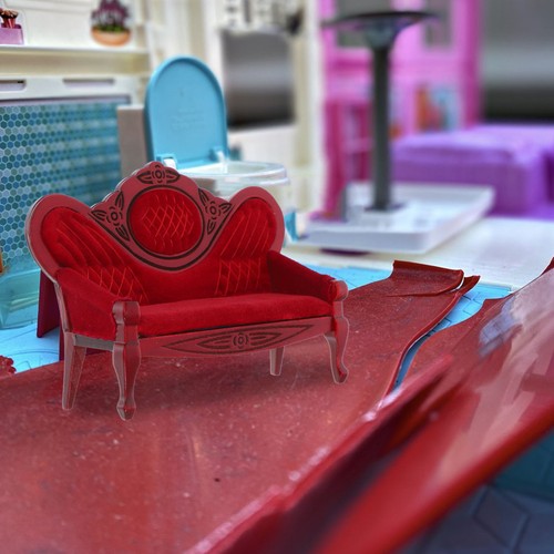 Miniatur-sofa-modell
