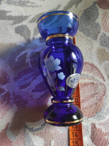 Miniaturvase kobaltblau glas - kobaltblau,