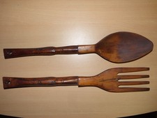 Holz wanddeko löffel gabel - holz,