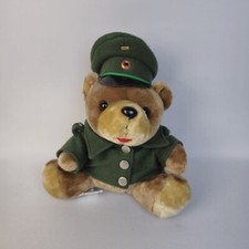 Polizei Teddybär Next Stofftier grüne Uniform Retro Mütze Vintage Sammler RAR