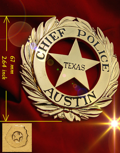 Obsolete wild west badge