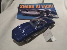 Franklin Mint Corvette "Mako Shark" 1965 blue, 1/24 TAG, OVP, paperwork
