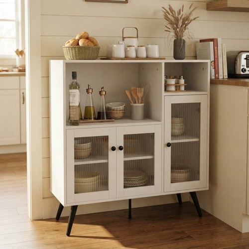 Weiß industrial sideboard - weiß,