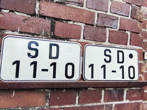 Altes ddr nummernschild - altes,