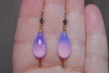 14K Träne facettiert rosa