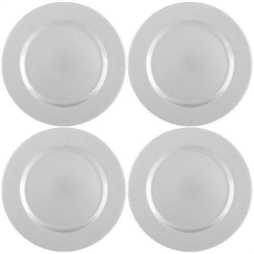 Platzteller silberfarben - 4x,