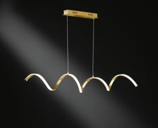 WOFI LED GOLDFARBIG PENDELLEUCHTE PENDELLAMPE HÄNGELEUCHTE HÄNGELAMPE