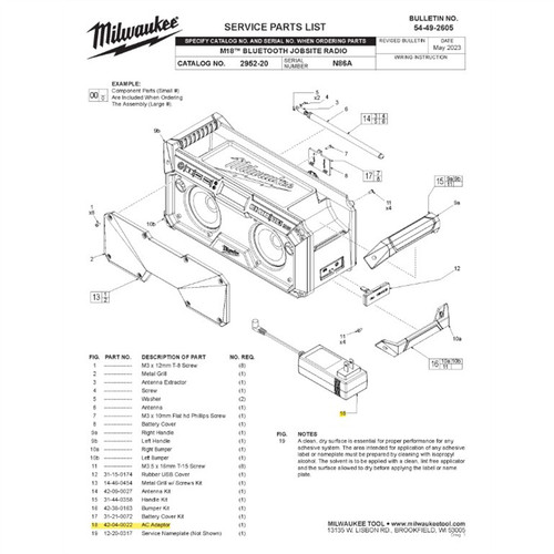 Milwaukee tool netzadapter - tool,