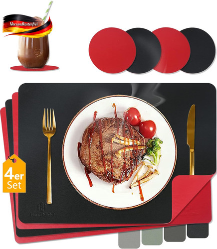 Abwischbare leder tischsets - abwischbare, leder-tischsets