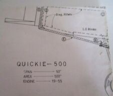 RC-Flugzeug Motormodell Bauplan  "  QUICKIE - 500  "