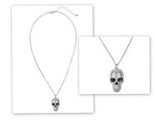 Halskette totenkopf metall - halskette,