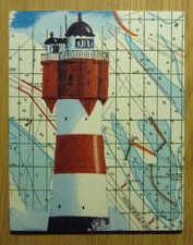 Deko HDF - Beach maritim Urlaub Nordsee Leuchtturm Roter Sand Weser