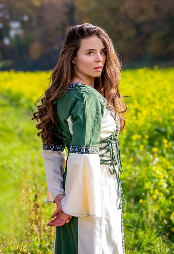Mittelalterliches kleid mit - mittelalterliches,