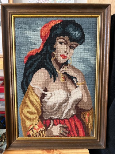 Stickgemälde gobelin frau - stickgemälde/,