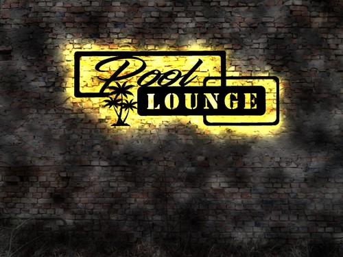 Pool lounge leuchtreklame - lounge,