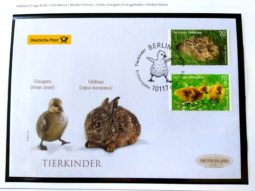 Brd 2016 fdc tierkinder - fdc, tierkinder-