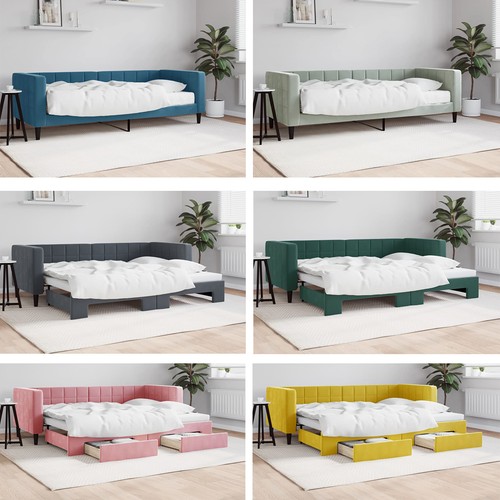 Tagesbett ausziehbar samt - tagesbett,