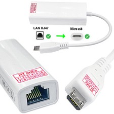 Weiß micro usb lan adapter - weiß,