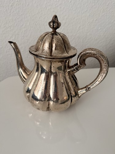 Antike silber teekanne 800er - antike, silber-teekanne