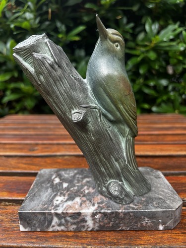 Specht vogel auf baum - auf, signiert