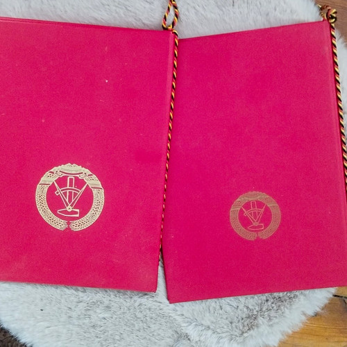 Ddr urkundenmappe rot - 2x,